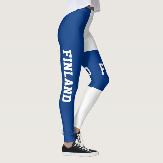 Customise Finland National Flag Leggings (Right)
