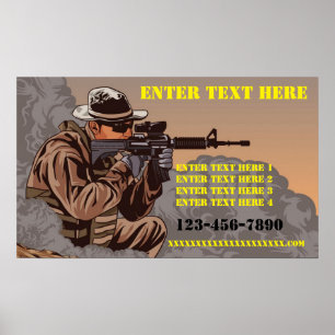 Customise Firearms Tactical Training School Poster