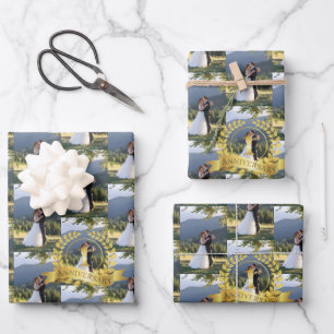 Customise First Wedding Anniversary Celebration   Wrapping Paper Sheet