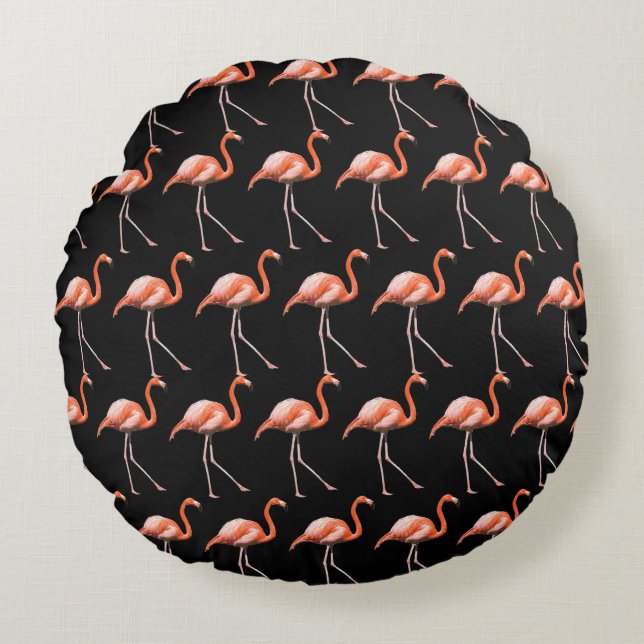 Customise Flamingos Round Cushion (Front)
