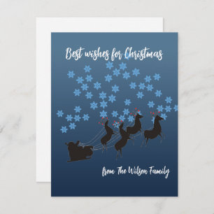 Customise Flat Christmas Greeting Card