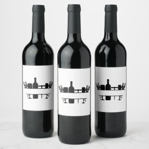 Customise Floral Wine Split Frame Label