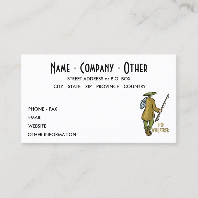 Customise Fly Fishing Business Card (Front)