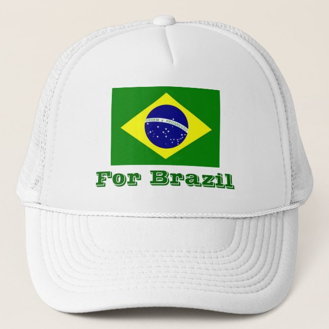 Customise For Brazil Olympic flag hat London 2012 (Front)