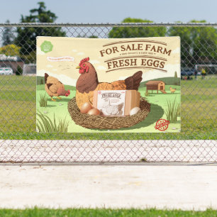 Customise For Sale Farm Fresh Organic Eggs Icon Banner