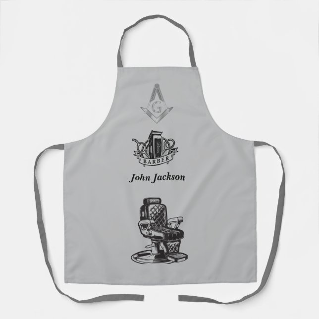 Customise Freemason Barber Apron (Front)
