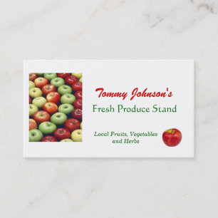Customise Fresh Produce Vegetable Fruit Market Business Card