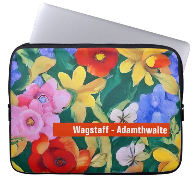 Customise Frida Kahlo Design Laptop Sleeve (Front)