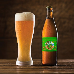 Customise Funny Southern Gator Fishing Wind Surfin Beer Bottle Label