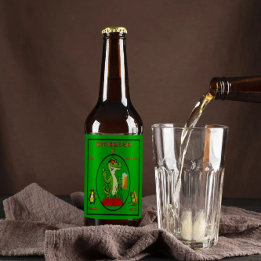 Customise Funny Southern Gator Fishing Wind Surfin Beer Bottle Label