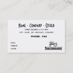 Customise Funny Tractor Business Card