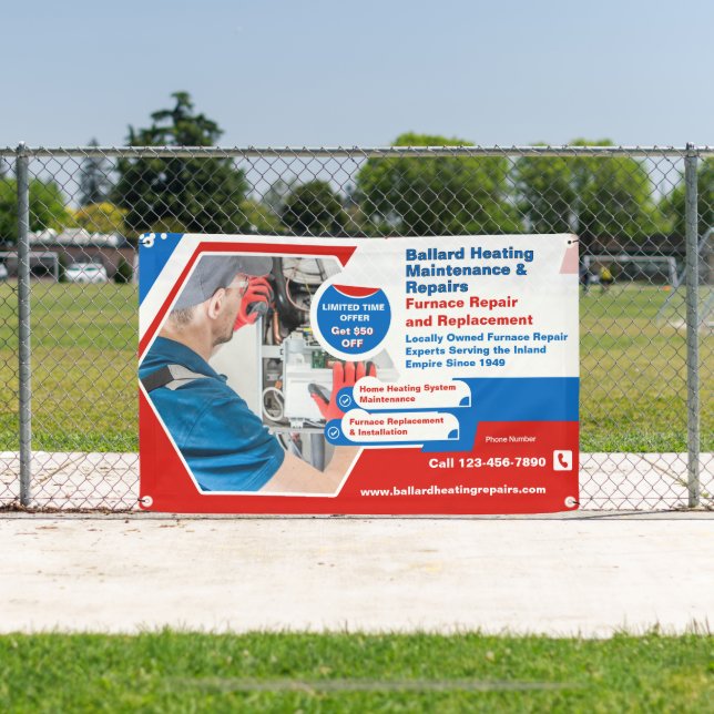 Customise Furnace Heating System Repair  Banner (Insitu)