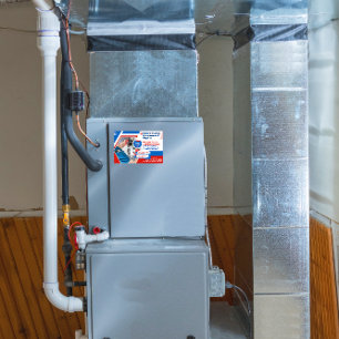 Customise Furnace Heating System Repair Furnace Rectangular Sticker