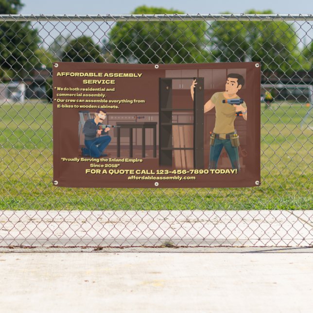 Customise Furniture Equipment Assembly Service Banner (Insitu)