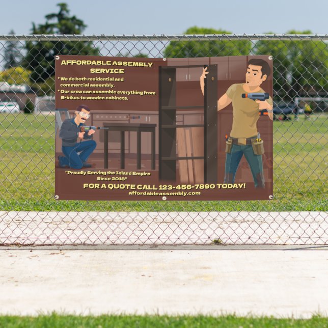 Customise Furniture Equipment Assembly Service Banner (Insitu)