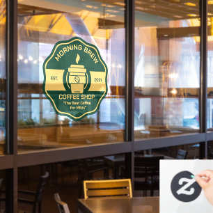 Customise Generic Coffee Shop Business Front Window Cling