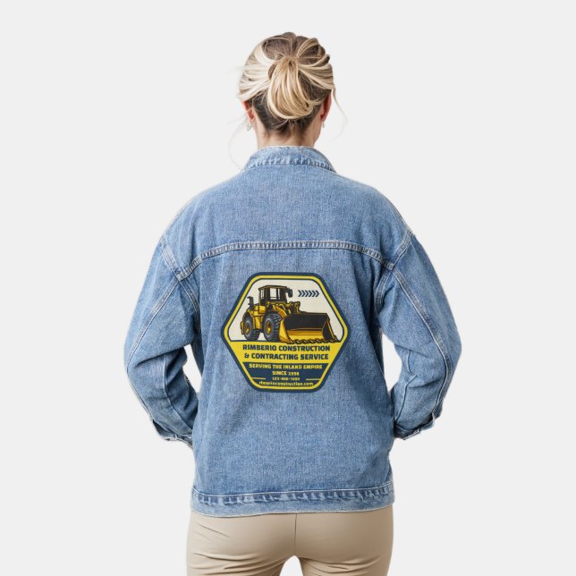 Customise Generic Construction Contracting Busines Denim Jacket (Model)