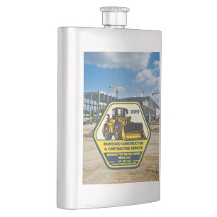 Customise Generic Construction Contracting Busines Hip Flask