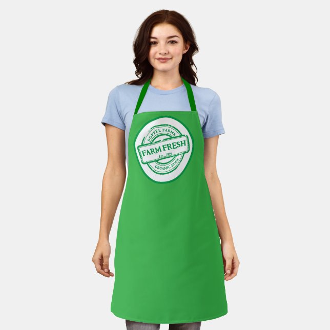Customise Generic Farm Veggies Eggs Promo  Apron (Worn)