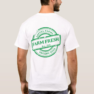 Customise Generic Farm Veggies Eggs Promo Back of T-Shirt