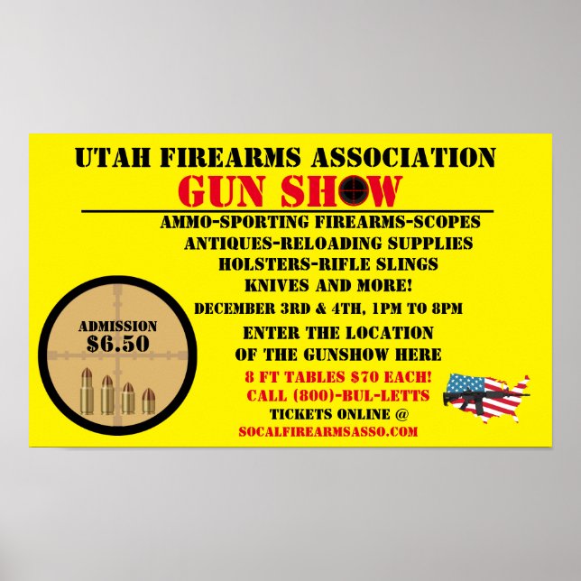 Customise Generic Gun Show Event  Detailed Icon Poster (Front)