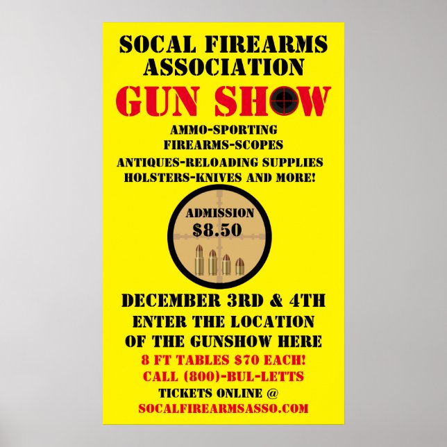 Customise Generic Gun Show Event Detailed Poster (Front)