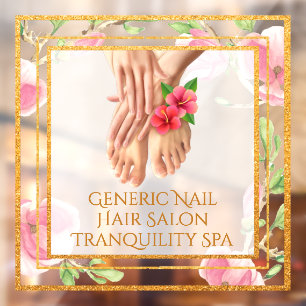 Customise Generic Nail Hair Salon Tranquillity Spa Window Cling