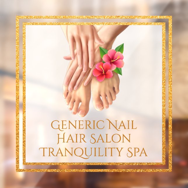 Customise Generic Nail Hair Salon Tranquillity Spa Window Cling (Sheet 2)