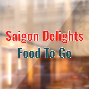 Customise Generic Restaurant Two Colour 2  Window Cling