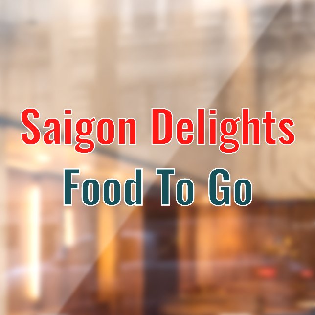 Customise Generic Restaurant Two Colour 2  Window Cling (Sheet 2)