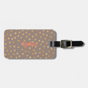 Customise Gold Glitter Luggage Tag