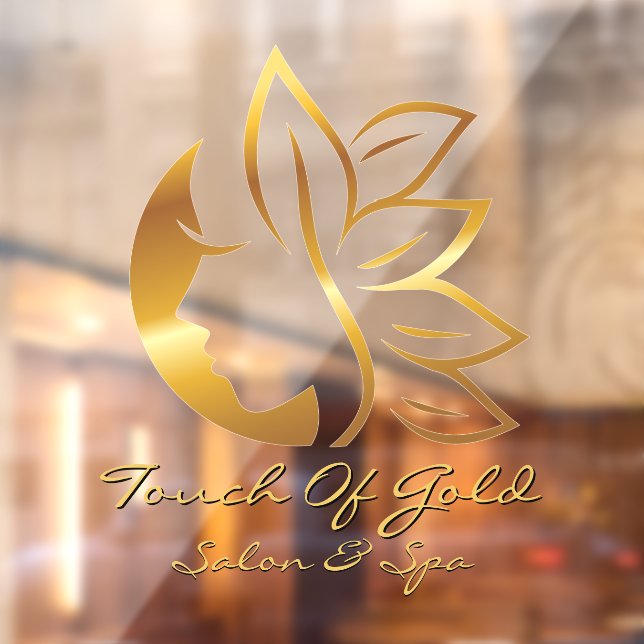 Customise Gold Hair Salon and Spa Business Front   Window Cling (Sheet 2)