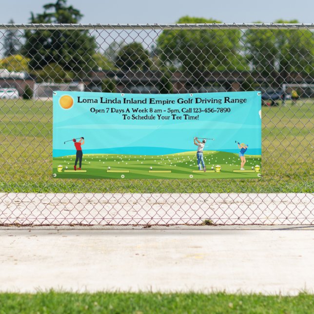 Customise Golf Driving Range Business Scenic  Banner (Insitu)