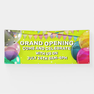 Customise Grand Opening  Balloons Bunting Business Banner