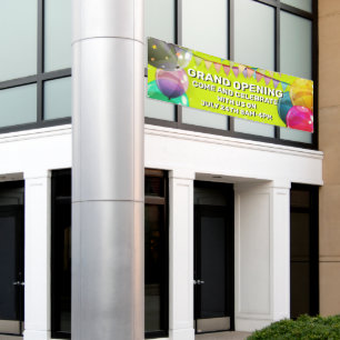 Customise Grand Opening  Balloons Bunting Business Banner