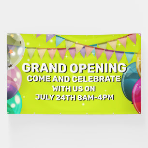 Customise Grand Opening  Balloons Bunting Business Banner