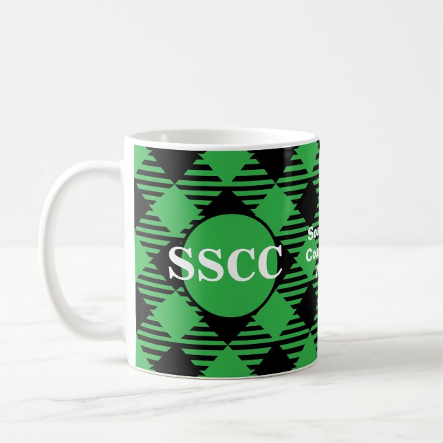 Customise Green Plaid Country Club Member Mug (Left)