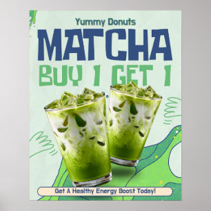 Customise Green White Matcha Buy 1 Get 1 Free Prom Poster