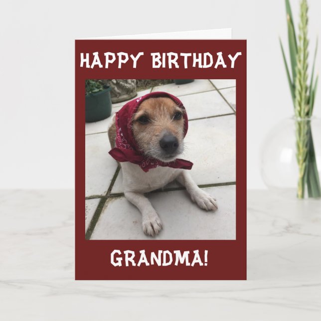 Customise Greetings Card Happy Birthday Grandma (Front)