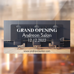 Customise Hair Salon Grand Opening Generic Window Cling