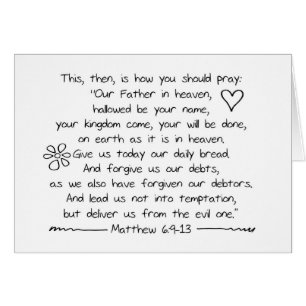 Customise Handwriting Bible Verse The Lords Prayer