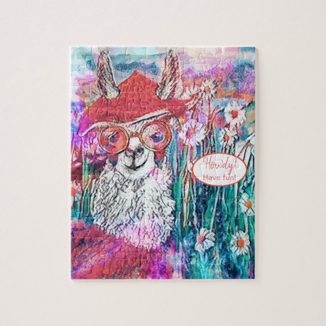 Customise Happy Birthday Mama Llama  Jigsaw Puzzle (Vertical)