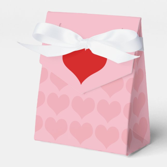 Customise, Heart of Love Favour Box (Front Side)