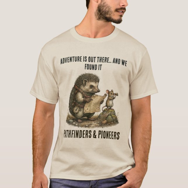Customise Hedgehog & Mouse Adventure Explorer Tee (Front)