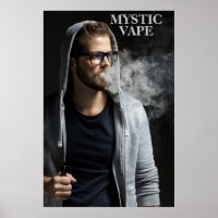 Customise Hipster Man Vaping Vape Shop Business