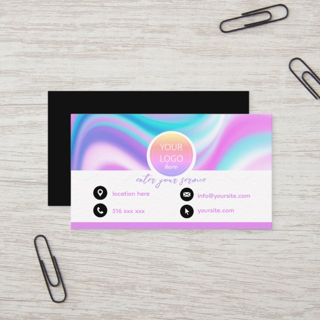 Customise holographic hologram business card (Front/Back In Situ)
