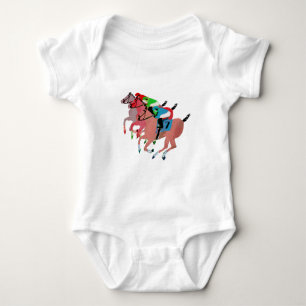 Customise Horse Racing  Design Baby Bodysuit
