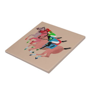 Customise Horse Racing  Design Tile