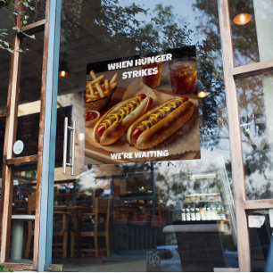Customise Hotdogs Fries Drink Restaurant Advert  Poster