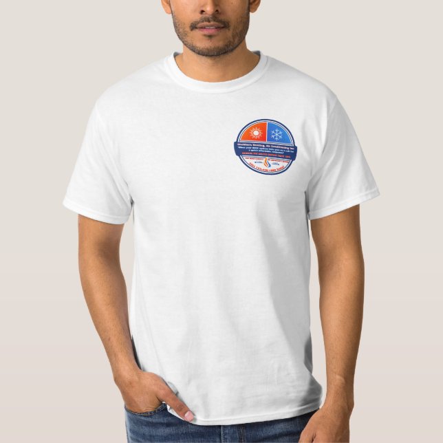 Customise HVAC  Company Furnace AC Unit Advert  T-Shirt (Front)